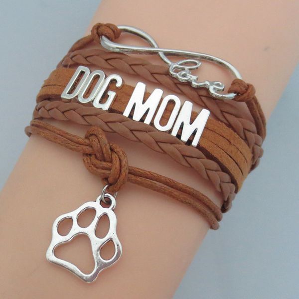 fashion bracelet infinity love bears bracelet dog mom bracelets brown leather bracelet dog's gift, Golden;silver
fashion bracelet infinity love bears bracelet dog mom bracelets brown leather bracelet dog's gift, Golden;silver