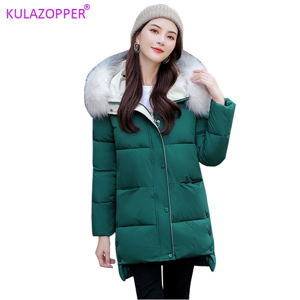 kulazopper women winter jacket big fur collar winter coat long down parka lady hooded parkas warm cotton jackets loose zh096, Black
kulazopper women winter jacket big fur collar winter coat long down parka lady hooded parkas warm cotton jackets loose zh096, Black