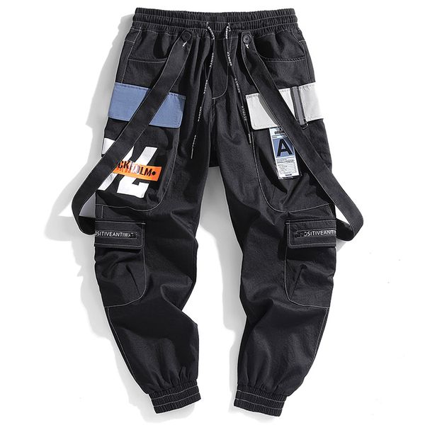 men ribbons multi pockets cargo pants men harajuku casual joggers track streetwear trouser hip hop harem pants techwear, Black
men ribbons multi pockets cargo pants men harajuku casual joggers track streetwear trouser hip hop harem pants techwear, Black