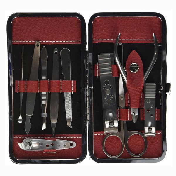 10-in-1 manicure se stainless steel manicure pedicure ear pick nail-clippers set stainless steel + pu leather wholesaler 1j20
10-in-1 manicure se stainless steel manicure pedicure ear pick nail-clippers set stainless steel + pu leather wholesaler 1j20