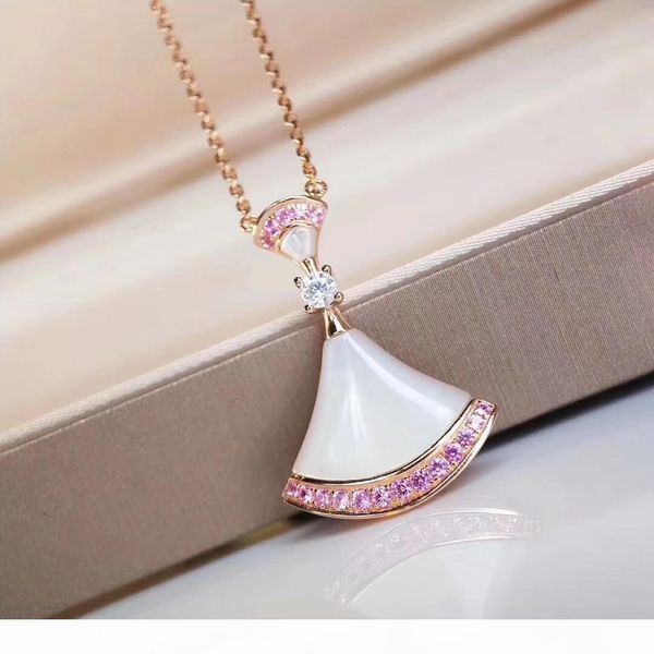 s925 silver luxurious quality nature shell with fan shape pendant necklace and sparkly pink diamond for women weddding jewelry gift ps5069
s925 silver luxurious quality nature shell with fan shape pendant necklace and sparkly pink diamond for women weddding jewelry gift ps5069