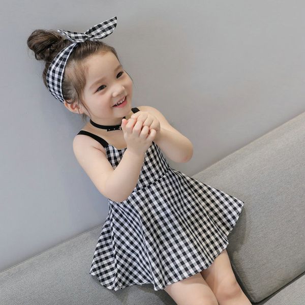 2019 baby girls plaid suspender dress with bow headbands summer kids korean cute sleeveless backless high waist princess dresses clothing, Red;yellow
2019 baby girls plaid suspender dress with bow headbands summer kids korean cute sleeveless backless high waist princess dresses clothing, Red;yellow