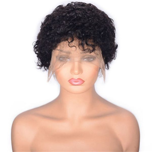 short curly lace front wigs 8 inch 130% natural color indian human hair wig for black women, Black;brown
short curly lace front wigs 8 inch 130% natural color indian human hair wig for black women, Black;brown