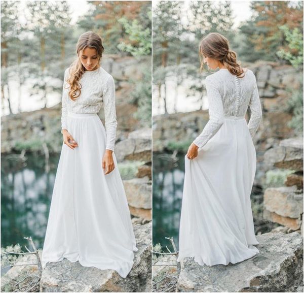2020 new modest west country wedding dresses a line jewel neck long sleeve bohemian wedding dress custom made elegant vestidos de novia 751, White
2020 new modest west country wedding dresses a line jewel neck long sleeve bohemian wedding dress custom made elegant vestidos de novia 751, White