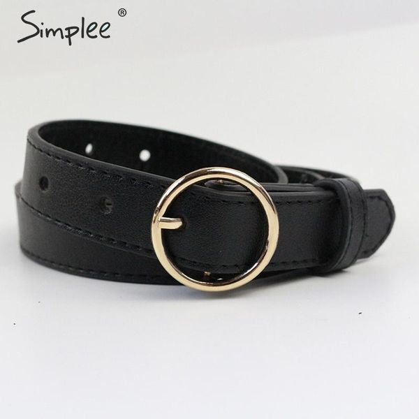 simplee vintage fashion women belt solid round shape buckle classic black waist belt casual metal leather female long belts 2019, Black;brown
simplee vintage fashion women belt solid round shape buckle classic black waist belt casual metal leather female long belts 2019, Black;brown