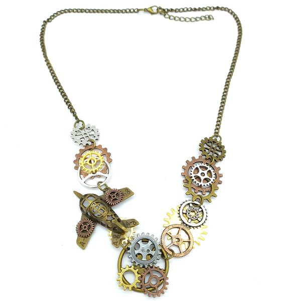 cykopv 2019 new interesting design vintage industrial mechanical gears inventive airplane diy steapunk necklace, Golden;silver
cykopv 2019 new interesting design vintage industrial mechanical gears inventive airplane diy steapunk necklace, Golden;silver