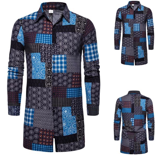 men shirts europe size mens shirt casual men's autumn winter loose nationality printed long sleeve outwear shirt blouse #35, White;black
men shirts europe size mens shirt casual men's autumn winter loose nationality printed long sleeve outwear shirt blouse #35, White;black