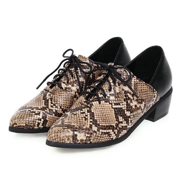 snakeskin thick heel single shoes woman color matching deep mouth large size women's shoes lace up vintage moccasins, Black
snakeskin thick heel single shoes woman color matching deep mouth large size women's shoes lace up vintage moccasins, Black