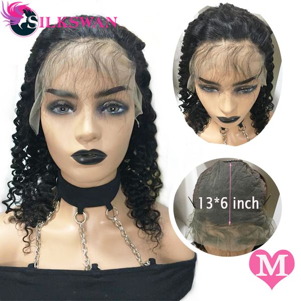 silkswan deep wave bob wigs brazilian 13x6 lace front human hair wigs with baby hair natural hairline remy for women 130%, Black;brown
silkswan deep wave bob wigs brazilian 13x6 lace front human hair wigs with baby hair natural hairline remy for women 130%, Black;brown