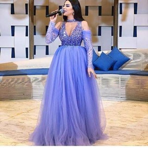 purple tulle saudi arabia long sleeves v neckless evening dress kaftan dubai prom formal dresses custom made, Black;red
purple tulle saudi arabia long sleeves v neckless evening dress kaftan dubai prom formal dresses custom made, Black;red