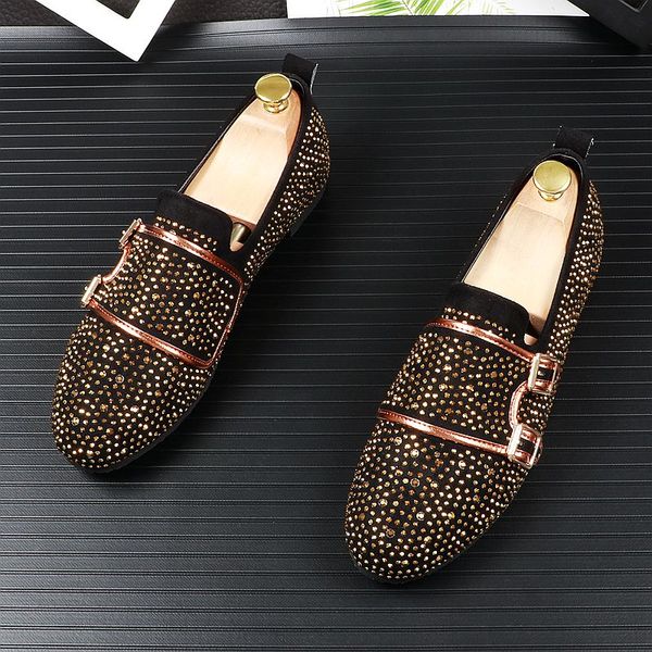 luxury designer new rhinestone leather shoes party shoes driving flat loafers mens formal dress wedding party monk strap, Black
luxury designer new rhinestone leather shoes party shoes driving flat loafers mens formal dress wedding party monk strap, Black