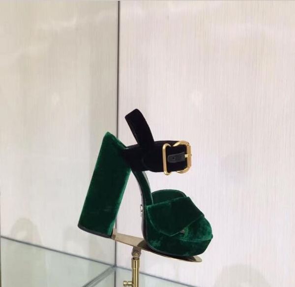2016 new genuine leather velvet women high heel sandals buckle strap platform women thick heel pumps shoes women, Black
2016 new genuine leather velvet women high heel sandals buckle strap platform women thick heel pumps shoes women, Black