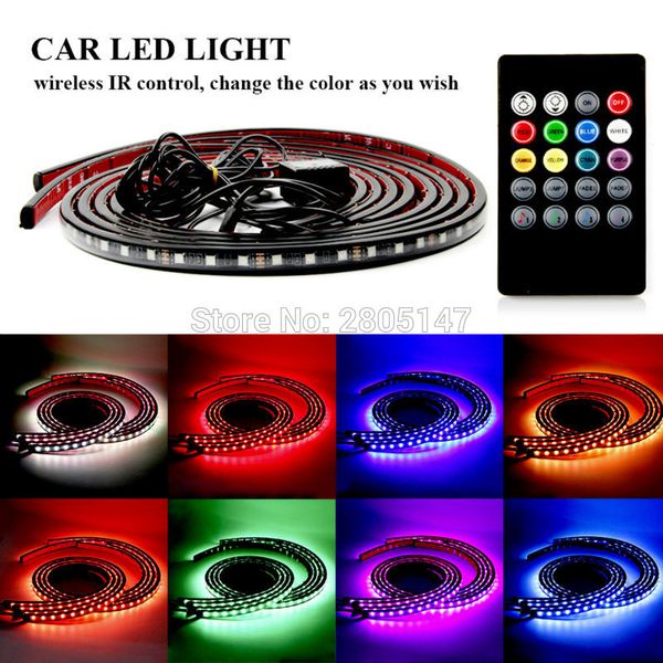 4pcs car music control rgb strip light kit flexible atmosphere lamp foot lamp car bumper rear bottom light with ir remote use
4pcs car music control rgb strip light kit flexible atmosphere lamp foot lamp car bumper rear bottom light with ir remote use