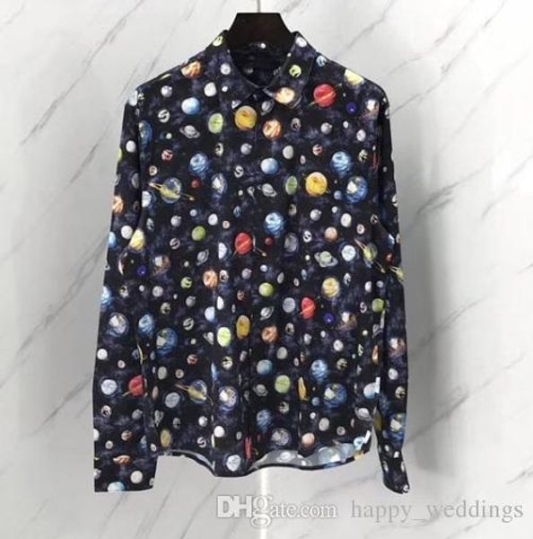 19ss new arrival fashion famous brand designer shirts long sleeve luxury clothing for men galaxy retro vintage shirts, White;black
19ss new arrival fashion famous brand designer shirts long sleeve luxury clothing for men galaxy retro vintage shirts, White;black