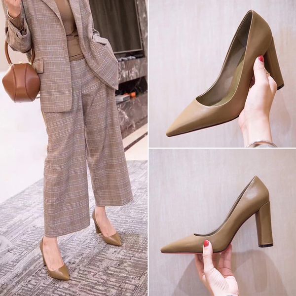 apricot high-heeled shoes women's shoes french 2019 all-match with sharp exceed fine coarse single, Black
apricot high-heeled shoes women's shoes french 2019 all-match with sharp exceed fine coarse single, Black