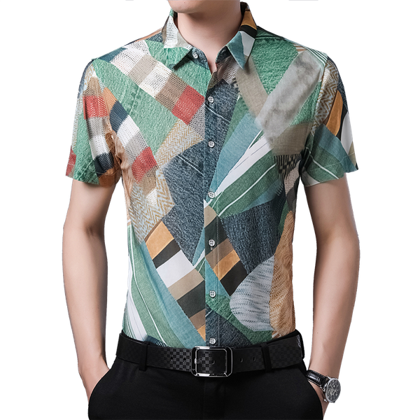 summer male stirped shirt men fashion patchwork colors dress shirt short sleeve patchwork stripes clothes, White;black
summer male stirped shirt men fashion patchwork colors dress shirt short sleeve patchwork stripes clothes, White;black