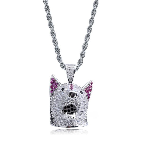 hip hop dog head personality pendant necklace for men golden alloy rhinestone luxury cuban chain fashion jewelry, Silver
hip hop dog head personality pendant necklace for men golden alloy rhinestone luxury cuban chain fashion jewelry, Silver