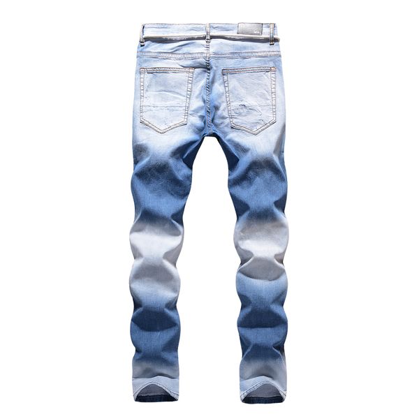 unique mens distressed ripped slim fit jeans fashion designer spring summer light blue biker denim pants big size motocycle trouse335i
unique mens distressed ripped slim fit jeans fashion designer spring summer light blue biker denim pants big size motocycle trouse335i