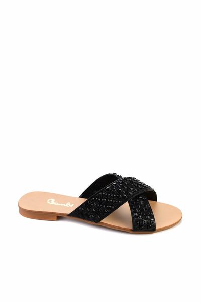 bambi black female slippers f0416201599