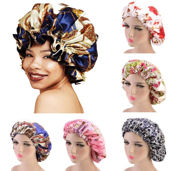 1/2pcs printed thick satin women shower caps colorful double layer bath shower hair cover adults waterproof cap
1/2pcs printed thick satin women shower caps colorful double layer bath shower hair cover adults waterproof cap