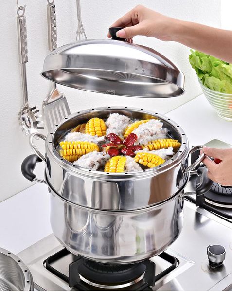 double boiler steamer pot 26-34cm stainless steel steam pot thicken 2-4 layer steamer induction cooker steaming home soup pot
double boiler steamer pot 26-34cm stainless steel steam pot thicken 2-4 layer steamer induction cooker steaming home soup pot