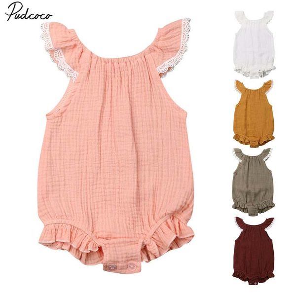 2020 summer lace newborn kid baby girl boy bodysuit 0-24m infant solid sleeveless jumpsuit cotton linen baby clothes outfit, White
2020 summer lace newborn kid baby girl boy bodysuit 0-24m infant solid sleeveless jumpsuit cotton linen baby clothes outfit, White