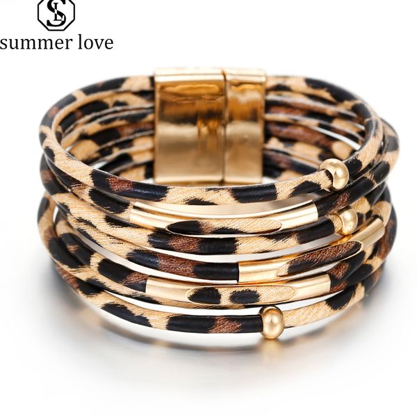 trendy leopard leather bracelets for women blink copper beads wraped multilayer magnetic clasp bracelet wholesale jewelry gift, Black
trendy leopard leather bracelets for women blink copper beads wraped multilayer magnetic clasp bracelet wholesale jewelry gift, Black