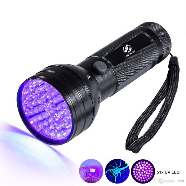 Uv Led Flashlight 51 Leds 395nm Ultra Violet Torch Light Lamp Blacklight Detector For Dog Urine Pet Stains And Bed Bug