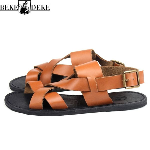 2019 new leather sandals men outdoor breathable sandals summer casual beach shoes men gladiator flip flops, Black
2019 new leather sandals men outdoor breathable sandals summer casual beach shoes men gladiator flip flops, Black