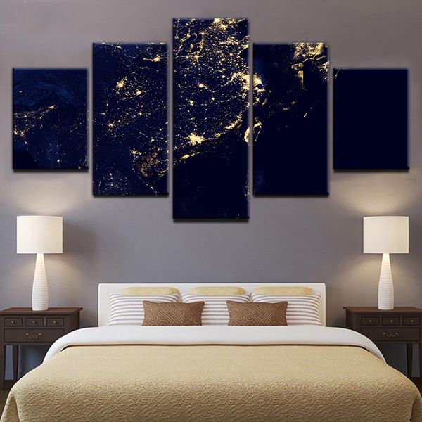 5 panels large size satellite earth night scene framed art print picture poster art home decor oil painting on canvas
5 panels large size satellite earth night scene framed art print picture poster art home decor oil painting on canvas