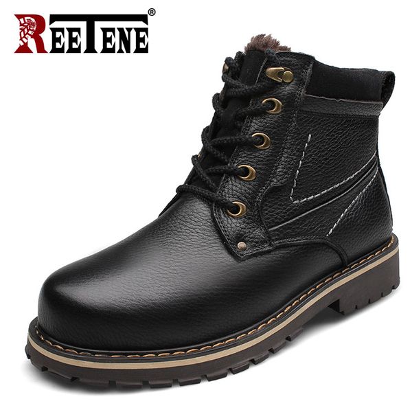 reetene warmest snow boots men natural leather fur winter boots genuine leather men plush winter shoes men's 38-50, Black
reetene warmest snow boots men natural leather fur winter boots genuine leather men plush winter shoes men's 38-50, Black