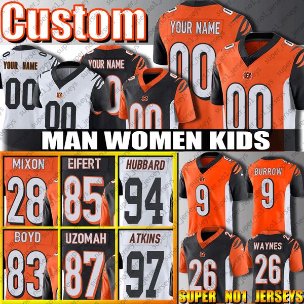9 joe burrow cincinnati custom bengals jersey man women kids 28 joe mixon 83 tyler boyd 87 c.j. uzomah 96 carlos dunlap football jerseys, Blue;black
9 joe burrow cincinnati custom bengals jersey man women kids 28 joe mixon 83 tyler boyd 87 c.j. uzomah 96 carlos dunlap football jerseys, Blue;black