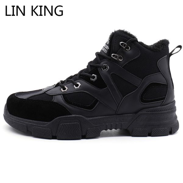 lin king plus size fashion men winter short boots warm plush work satety boots lace up ankle shoes male cotton sneakers shoes, Black
lin king plus size fashion men winter short boots warm plush work satety boots lace up ankle shoes male cotton sneakers shoes, Black