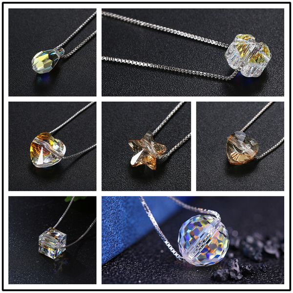statement necklace for women austrian crystal star love clover pendant necklace valentine's day mother's day heart-shaped gift, Silver
statement necklace for women austrian crystal star love clover pendant necklace valentine's day mother's day heart-shaped gift, Silver