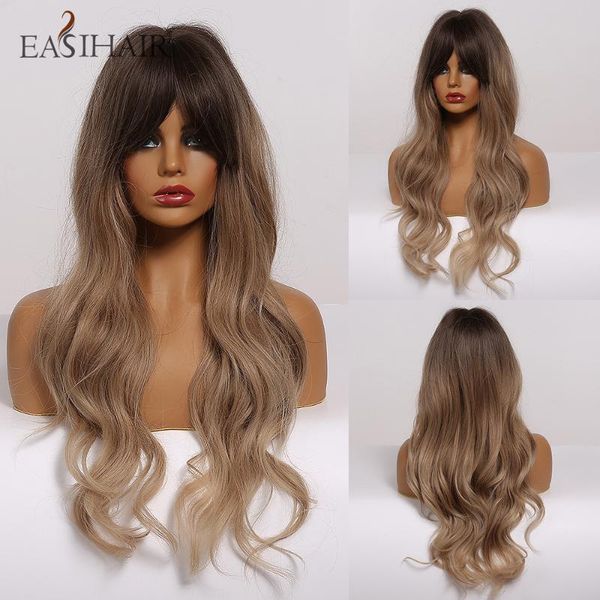 easihair black to brown wavy long synthetic wigs for women wigs with bangs natural hair heat resistant cosplay
easihair black to brown wavy long synthetic wigs for women wigs with bangs natural hair heat resistant cosplay
