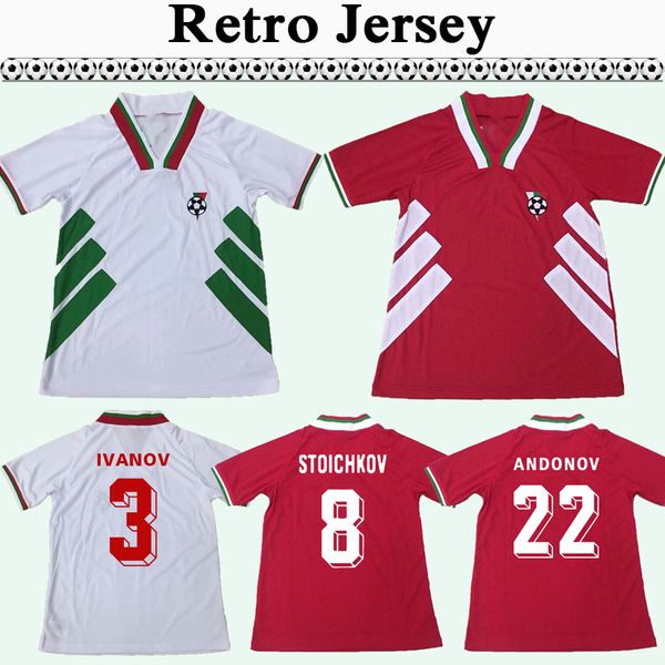 1994 stoichkov ivanov andonov mens retro soccer jerseys bulgaria national team home white away red football shirt short sleeve uniforms, Black;yellow
1994 stoichkov ivanov andonov mens retro soccer jerseys bulgaria national team home white away red football shirt short sleeve uniforms, Black;yellow