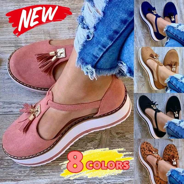 2020 new fashion women summer tassel loafers comfy round toe buckle sandals casual platform thick bottom shoes elegant sneakers, Black
2020 new fashion women summer tassel loafers comfy round toe buckle sandals casual platform thick bottom shoes elegant sneakers, Black