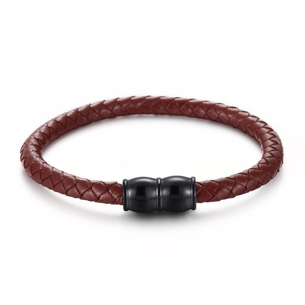 210mm red/black cowhide leather bracelet stainless steel black magnet armband retro homme jewellry accessories, Golden;silver
210mm red/black cowhide leather bracelet stainless steel black magnet armband retro homme jewellry accessories, Golden;silver