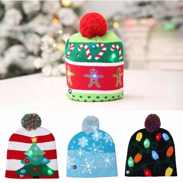 child christmas hat led light tree snowflake gingerbread man light bulb warm knitted beanie cap xmas gift winter wear
child christmas hat led light tree snowflake gingerbread man light bulb warm knitted beanie cap xmas gift winter wear
