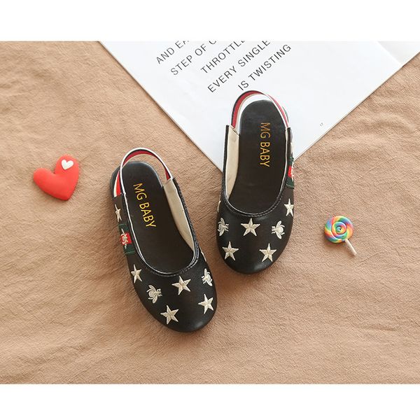 children summer sandals girls designer star with bee embroidery peincess shoes girls luxury slip on shoes fashion sandals wholesale, Black;grey
children summer sandals girls designer star with bee embroidery peincess shoes girls luxury slip on shoes fashion sandals wholesale, Black;grey
