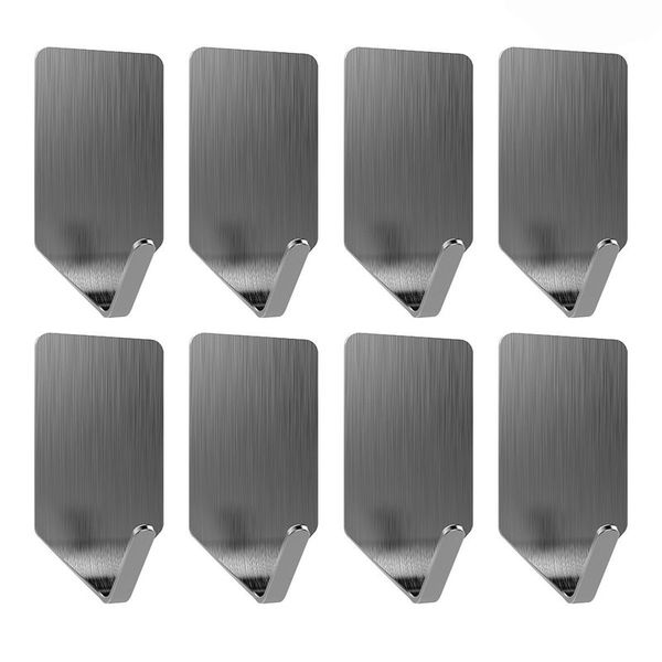 8 pieces self-adhesive hooks sticky hangers brushed stainless steel small type waterproof corrosion protection for bathroom ki
8 pieces self-adhesive hooks sticky hangers brushed stainless steel small type waterproof corrosion protection for bathroom ki