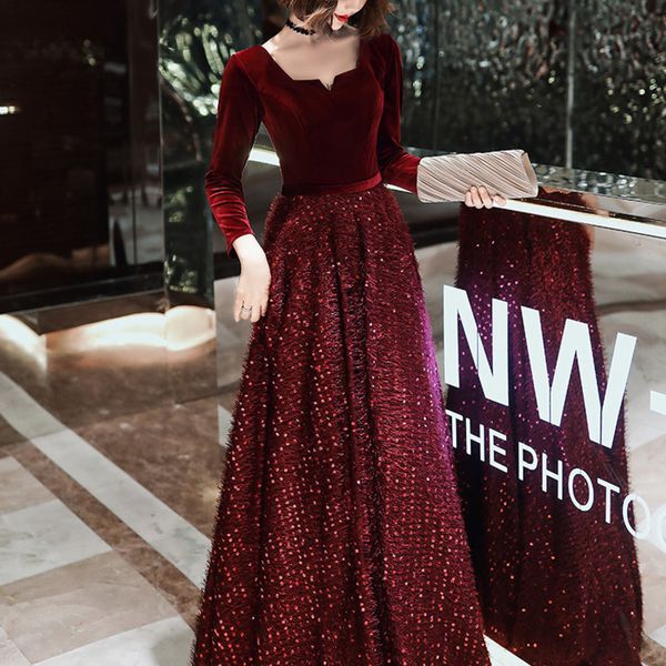 runway dresses 2021 toast bride autumn and winter long sleeve fat mm wine back door show thin wedding evening dress female, Black
runway dresses 2021 toast bride autumn and winter long sleeve fat mm wine back door show thin wedding evening dress female, Black