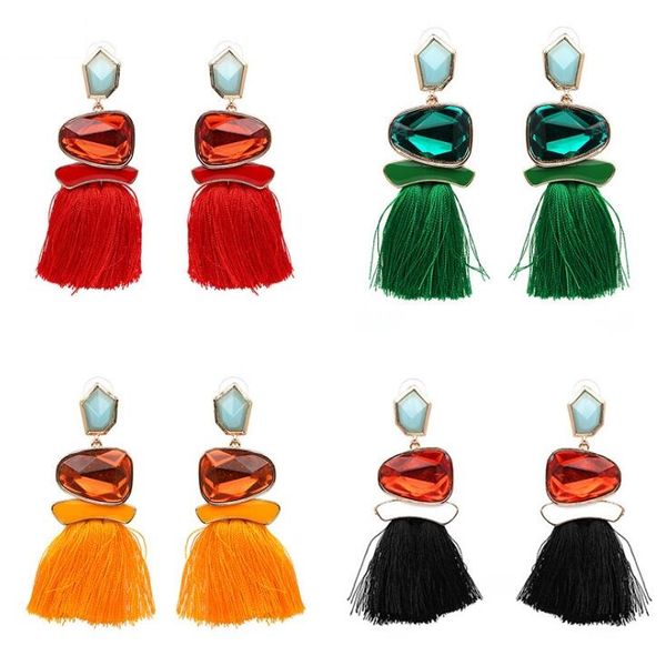bohemian style tassel dangle chandelier earrings for women resin crystal stone earings jewelry mix wholesale, Silver
bohemian style tassel dangle chandelier earrings for women resin crystal stone earings jewelry mix wholesale, Silver
