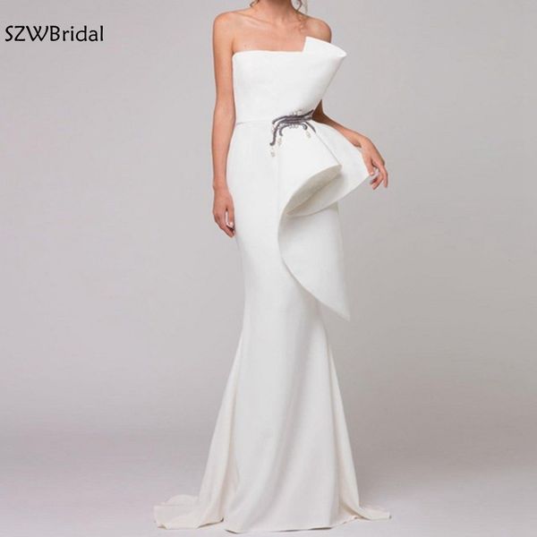 elegant formal gown evening dresses sash vestido de festa sheer ruffles beaded evening dresses white mermaid long abendkleider, White;black
elegant formal gown evening dresses sash vestido de festa sheer ruffles beaded evening dresses white mermaid long abendkleider, White;black