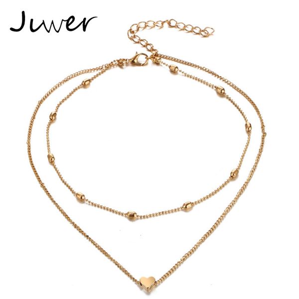 jlwer simple jewelry silver gold small beads love hearts pendants necklaces for women double layer tiny heart clavicle necklaces, Golden;silver
jlwer simple jewelry silver gold small beads love hearts pendants necklaces for women double layer tiny heart clavicle necklaces, Golden;silver