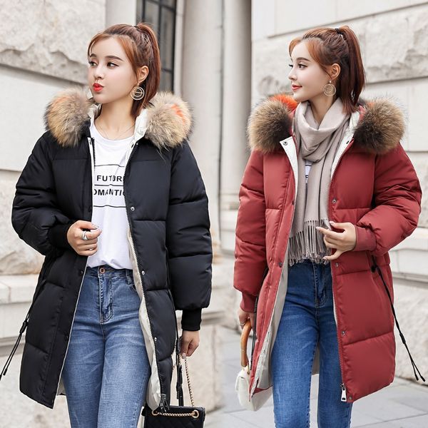 autumn winter women ladies removable fur hoodie long down jacket thick parkas female long warm loose clothing coat, Black
autumn winter women ladies removable fur hoodie long down jacket thick parkas female long warm loose clothing coat, Black