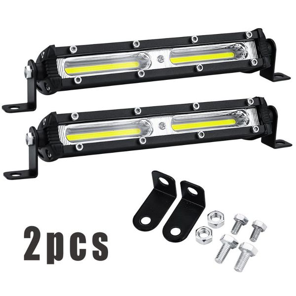 

1pc/2pcs 7inches 9v-30v 18w car off-road suv led work light bar floodlight single-row 6000k white pc lens led light bar strip