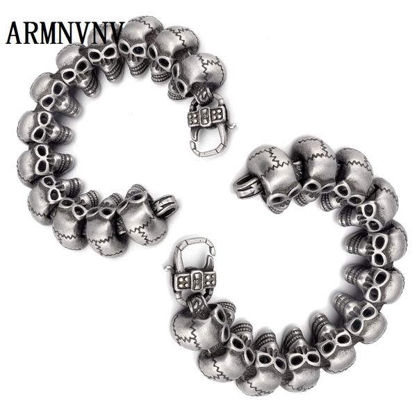 armnvnv punk skull bracelets for men stainless steel shiny skull charm link chain brecelets male gothic jewelry, Black
armnvnv punk skull bracelets for men stainless steel shiny skull charm link chain brecelets male gothic jewelry, Black