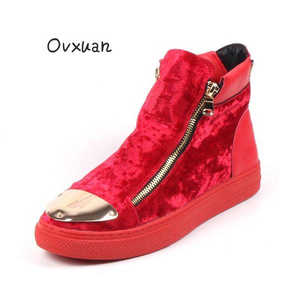 ovxuan all red sneakers men high metal sheet toe velvet boots mens casual leather shoes prom dress club ankle boots footwear, Black
ovxuan all red sneakers men high metal sheet toe velvet boots mens casual leather shoes prom dress club ankle boots footwear, Black