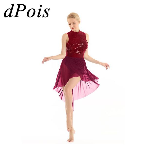women halter neck irregular ballet skirt stage dance dress shiny sequined mesh gymnastics leotard lyrical praise dresses, Black;red
women halter neck irregular ballet skirt stage dance dress shiny sequined mesh gymnastics leotard lyrical praise dresses, Black;red